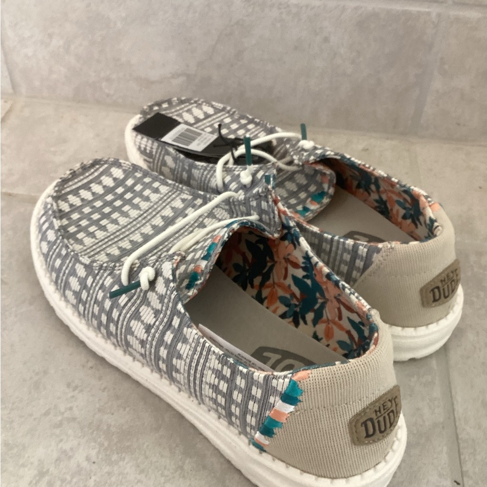 Hey Dude Gray and White Women's Flats